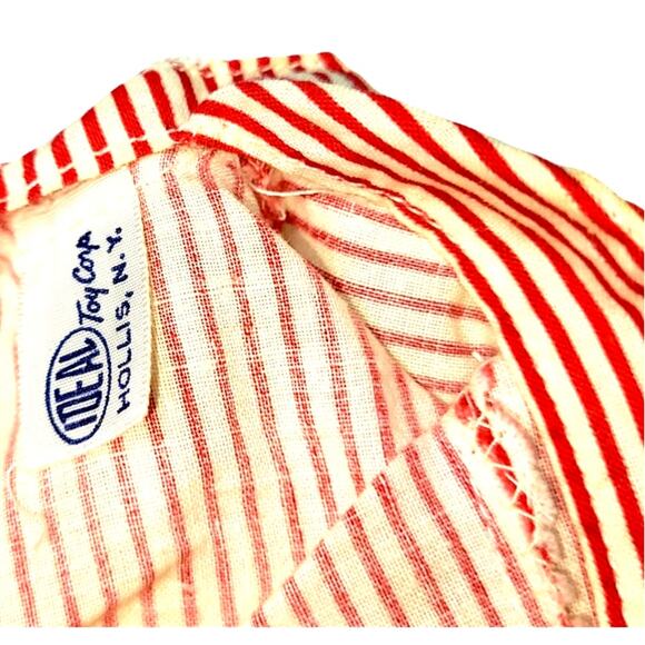 1960's Vintage Ideal Toy Tammy's Dad's Red & White Striped Button Up Shirt - Picture 4 of 4